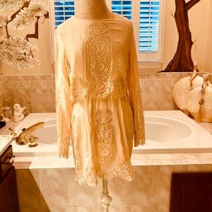 NWT TJD Veronica short blush dress